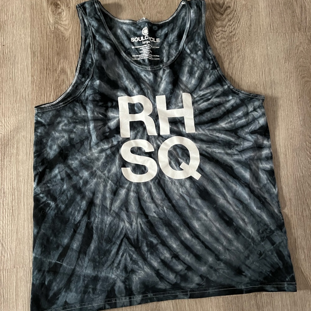 Black tie dye Philly soulcycle tank
